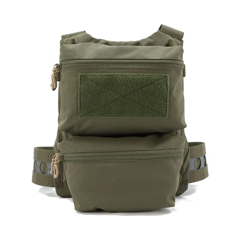 TW-P112 Delustering TwinFalcons Tactical Back Panel Double Pouch For FCPC Ferro Plate carrierMilitary Molle Zipper