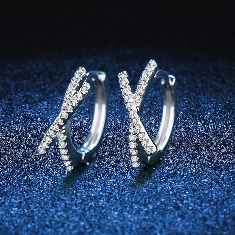 

S925 Silver White Gold Plated D Color Moissanite Bow Tie Precision Micro-Pave Earrings for Women, Exquisite Jewelry.