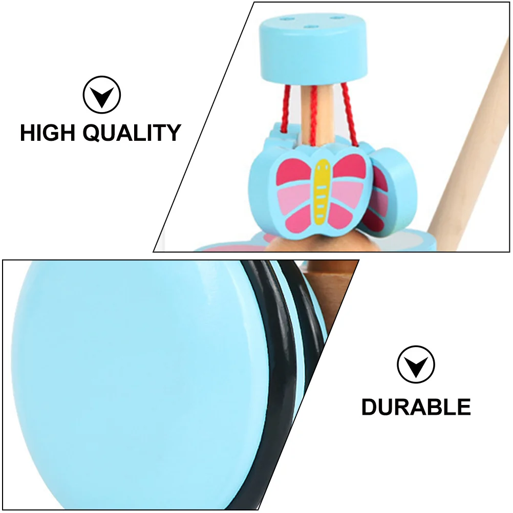 1 pièces réglable dessin animé rotation en bois enfant en bas âge chariot bébé marche apprentissage jeu éducatif couleur aléatoire chariot en bois jouet