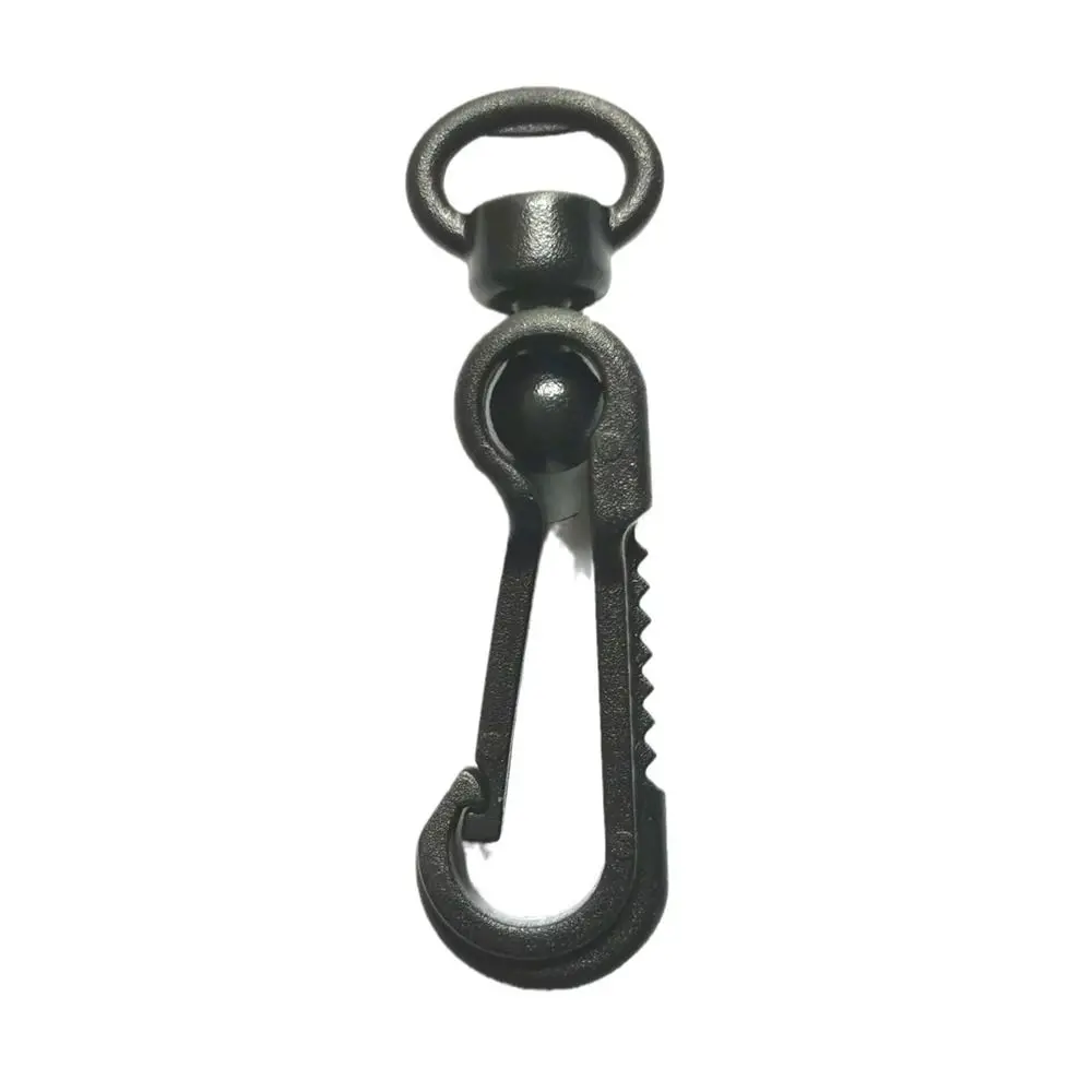 10pcs New Black Camping Hiking Keychain 10mm/13mm Spring Rotating Hook Spring Quickdraws Keychain Outdoor Tool