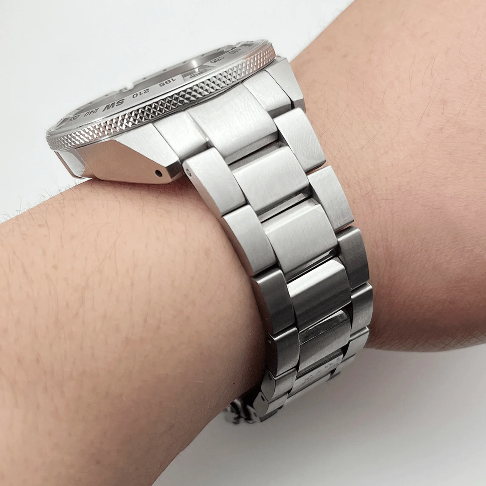 Caja Mod Samurai NH35 Caja de reloj con bisel de acero inoxidable y cristal de zafiro