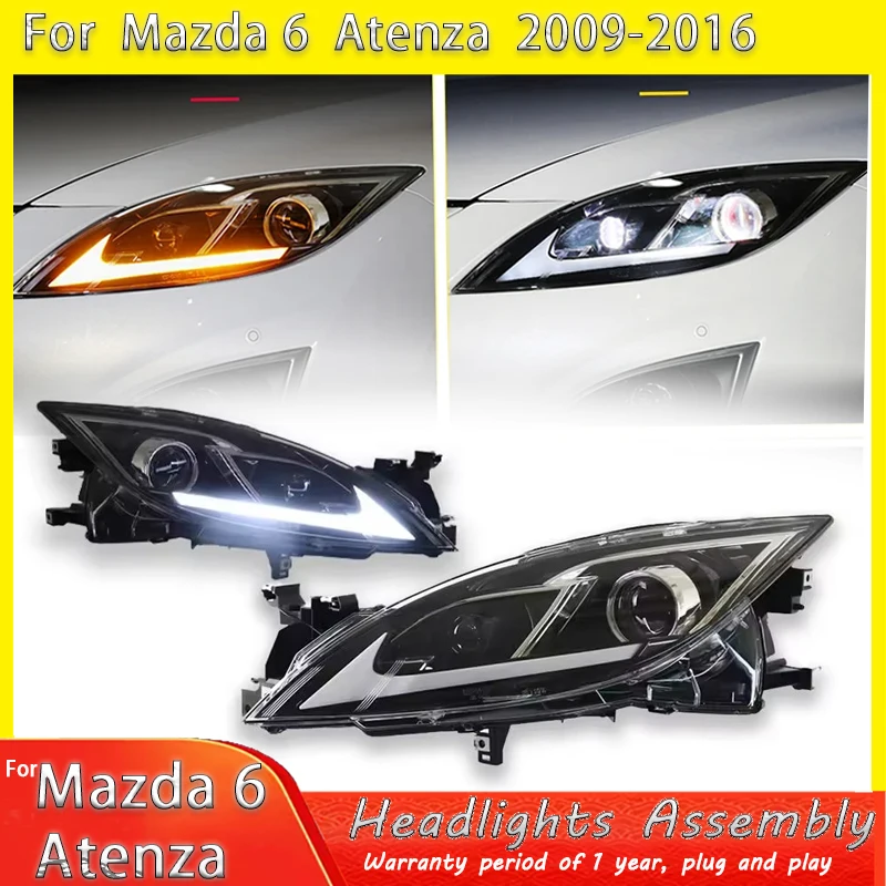 

New LED Car Headlights For Mazda 6 Atenza Headlight Signals Auto Accessories Daytime Running Lights 2009-2016