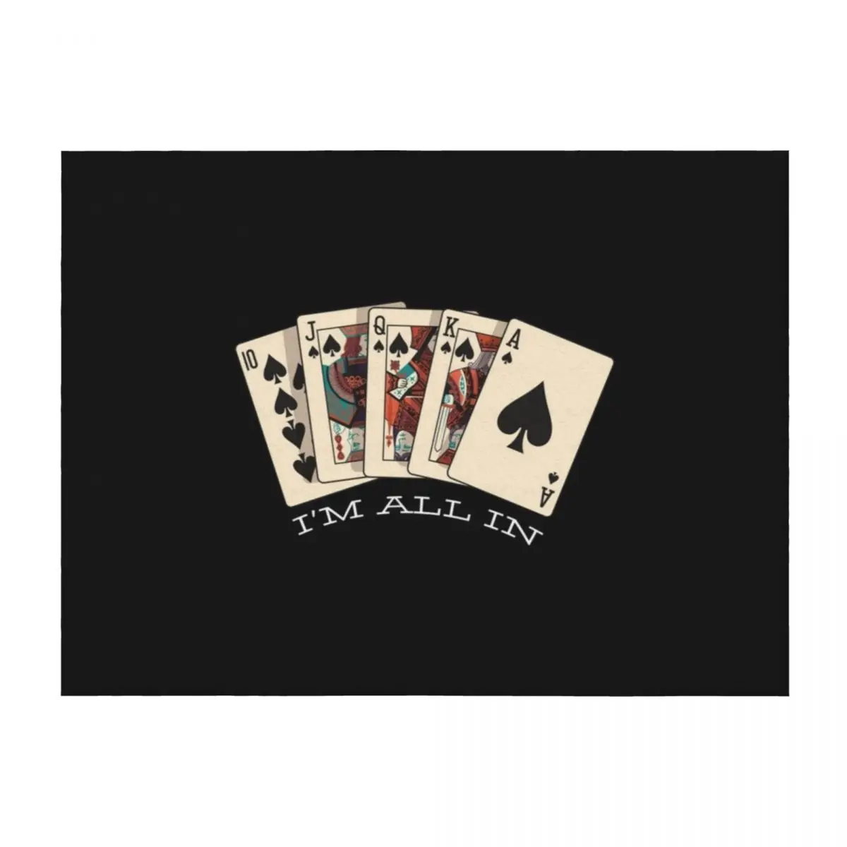

I'm All In - Royal Flush - Poker Throw Blanket for winter Sofa Quilt Luxury Throw Thermal Blankets