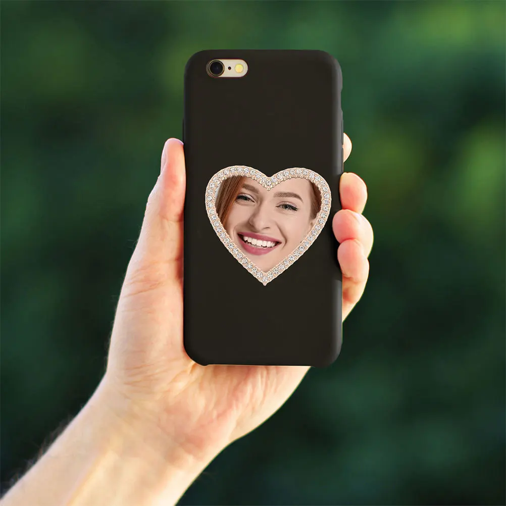 Miroir de poche Compact en strass en forme de cœur, 10 pièces, Mini miroir de poche pour maquillage en déplacement, retouche, coque de téléphone décorative, charme pour dames