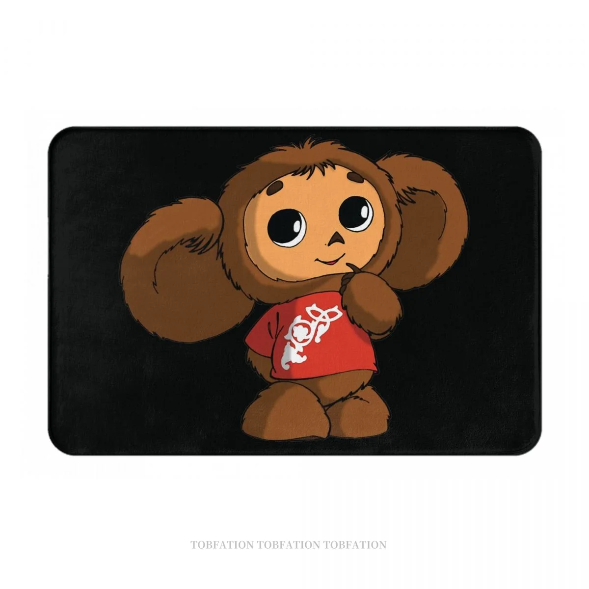 Cheburashka Cute Soviet Russian Cartoon Bathroom Mat Thinking Doormat Kitchen Carpet Balcony Rug Home Decor