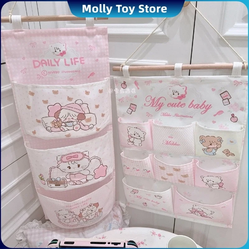 New Kawaii Anime Mikko Storage Hanging Bag Wardrobe Dormitory Hanging Learning Miscellaneous Hanging Waterproof Storage Bag Gift