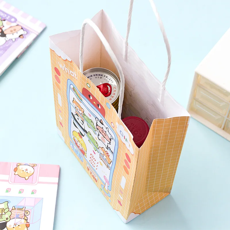 Doll Machine Handbag Cute Children Environmental Protection Paper Bags Animal Gift Bag Shopping Bag for Girl Hot