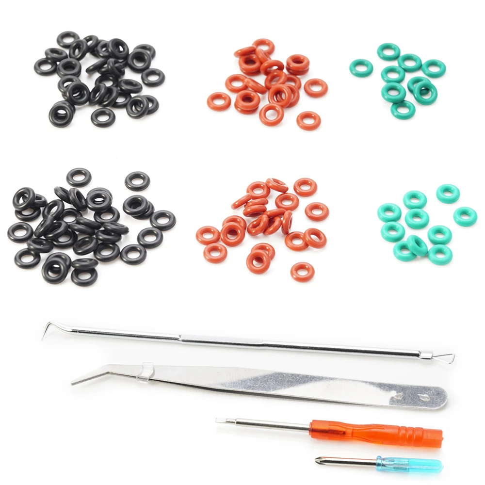 

Cooking Torch O-Ring Repair Kit with NBR, VMQ, and FKM O Rings, Screwdrivers, Tweezers, and Crochet Tool - Easy DIY Torches Main