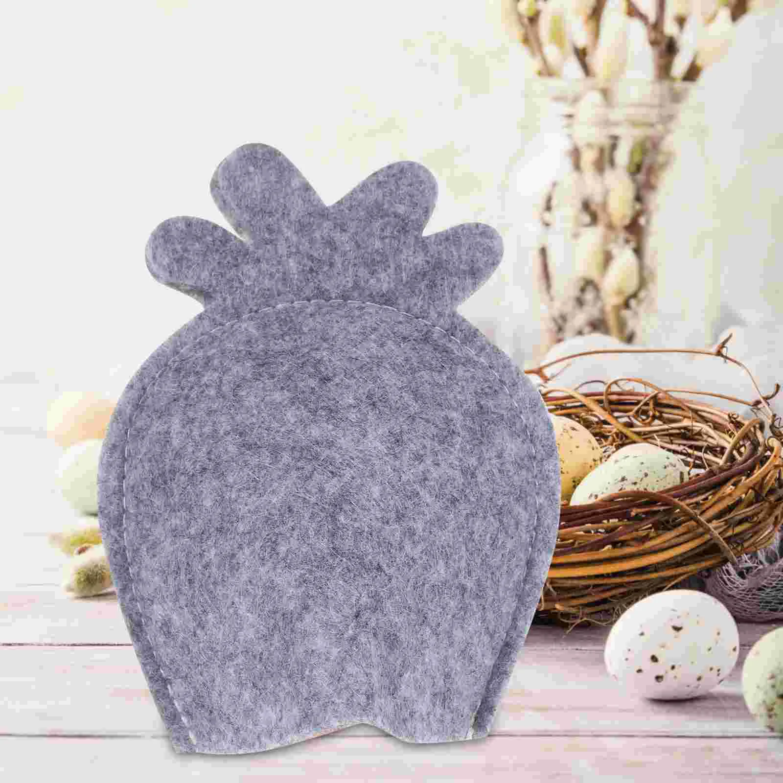 8 Pcs Easter Themed Chicken Set Felt Bags 4 Piece Kit Portable Household Decor Eggs Storage Pineapple Shaped Party Gift