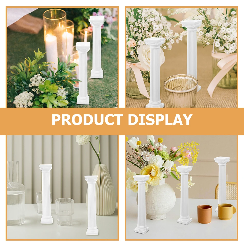 

4pcs White 6 Inch Square Roman Pillars Decor for Photography Props DIY Scenes Garden Landscaping Mini House Accessories