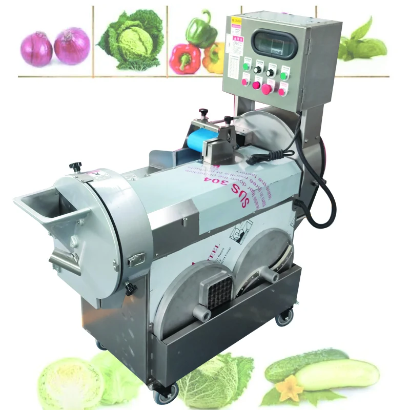 High Efficiency Commercial Vegetable Cutting Machine Fit Restaurant Canteen High Output Slice Shred Dice Segment Tool Vegetable