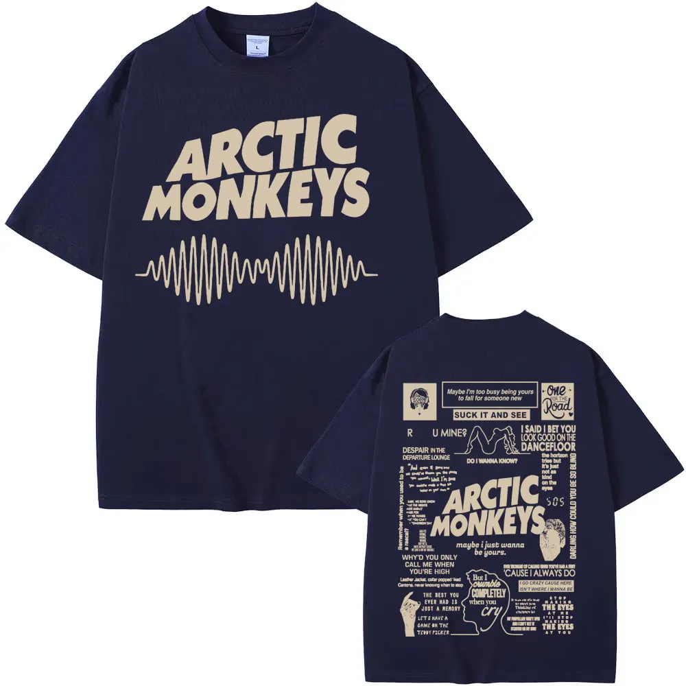 

Retro Arctic Monkeys Album Tour Double Sided Graphic T Shirt Men Women Hip Hop Punk Rock T-shirt Casual Cotton Oversized Tshirts
