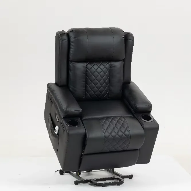 أريكة كرسي كهربائي بمقعد واحد على الطراز العتيق، تسخين تدليك مريح، رفع قابل للتعديل لكبار السن قابل للتمديد #2