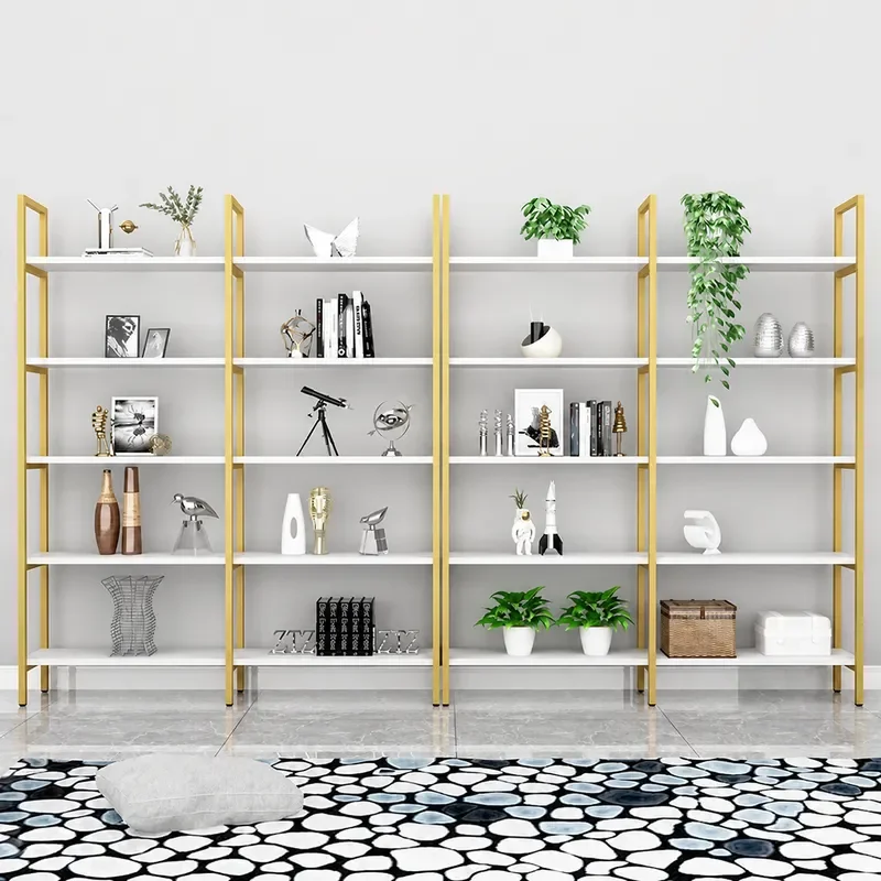 Multi-layer Floor-to-ceiling Display Shelf Flower Shop Partition Cabinet for Cosmetics Samples Storage Rack