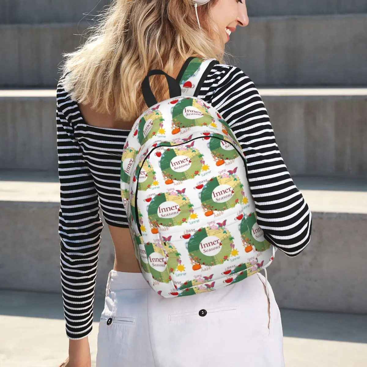 

Inner Seasons Student Backpack School Bag Hiking Travel Daypack for Men Women Fashion Bookbag Shoulder Bags