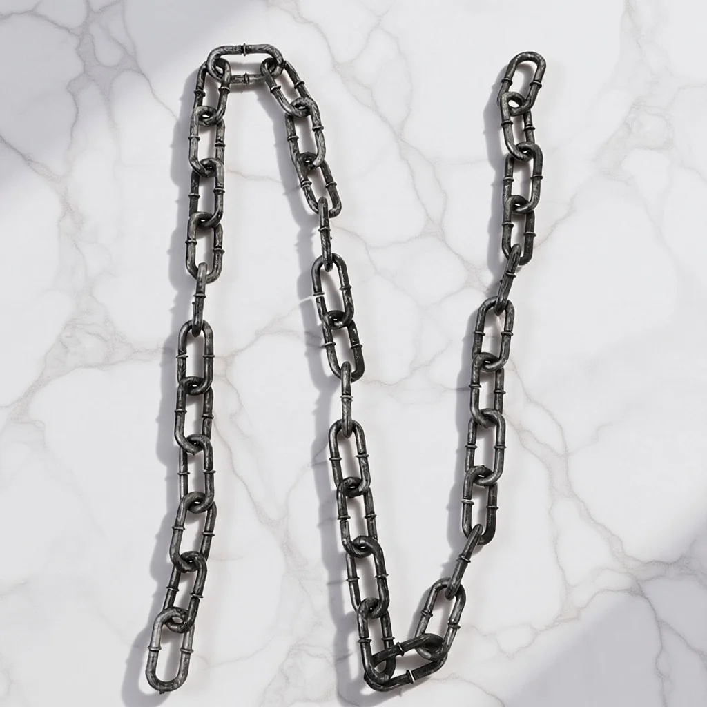 

1Pcs Halloween Chain Prop Simulation Iron Durable Lightweight Compact Size Haunted House Scene Layout Accessory