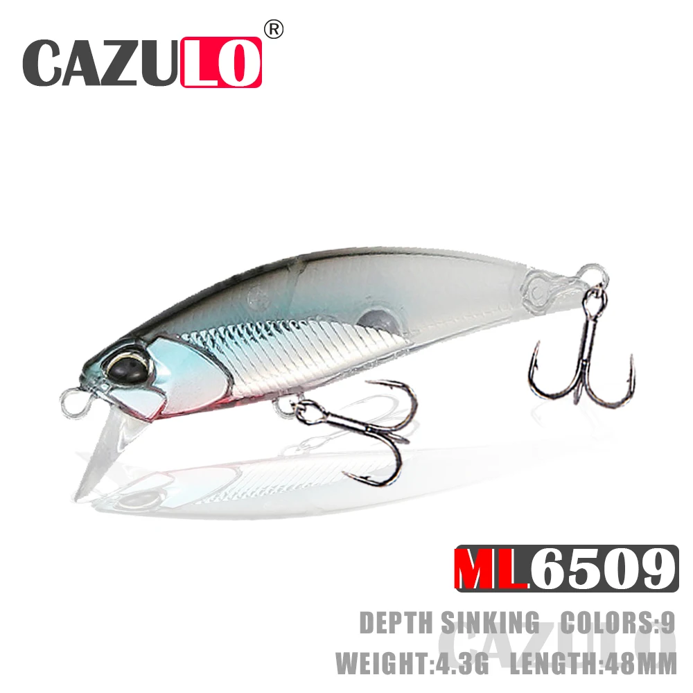 

Fishing Minnow Lure 48mm 4.3g Sinking Mino Full Water Wobblers Accesorios De Pesca Seabass Fish leurre Isca Artificial Equipment