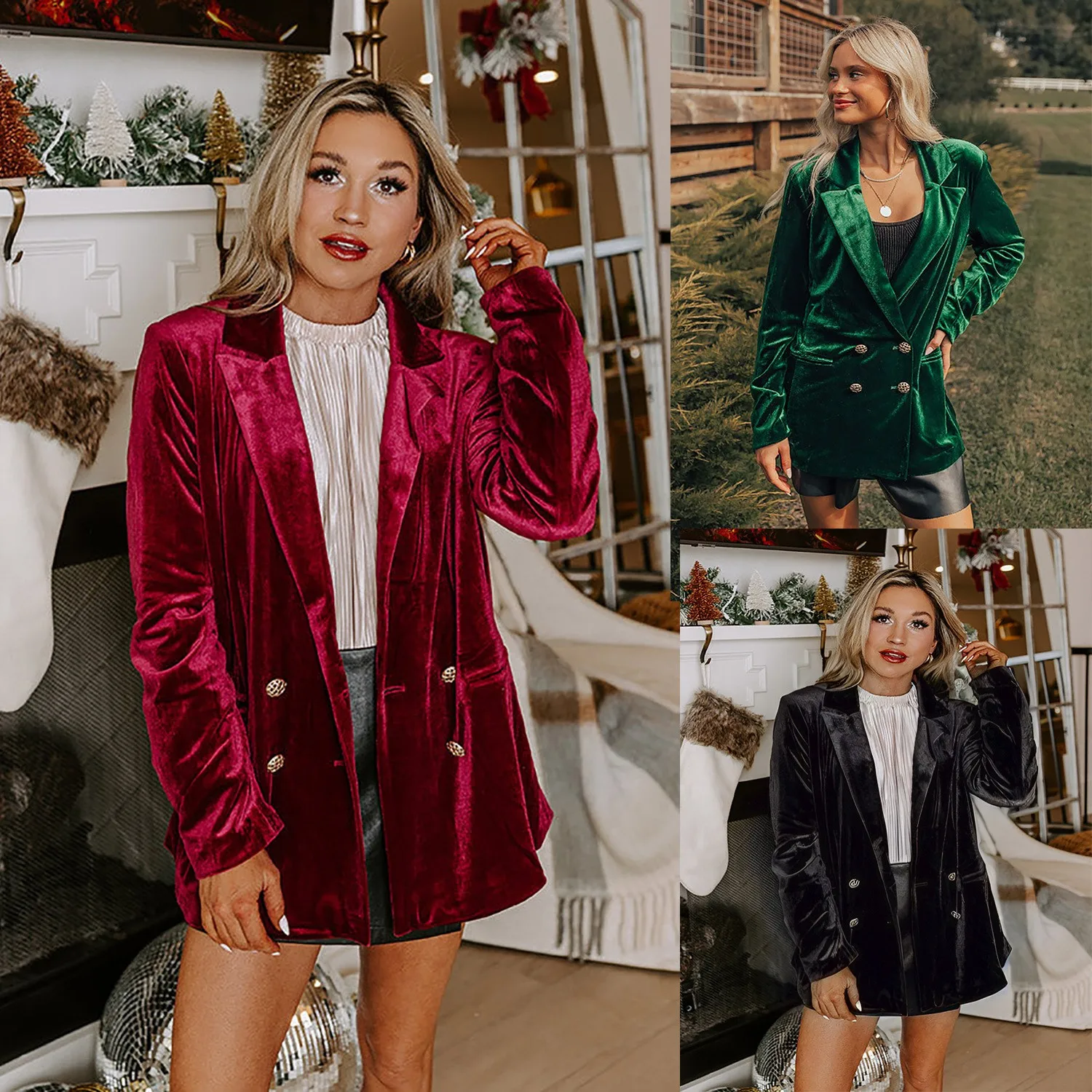 Casual Loose Fit Coat Relaxed Fit American and European Style with Mid Length Long Sleeve Streetwear Regular Sleeve Women Suit