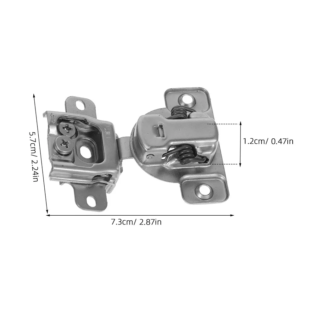 2Pcs Adjustable Folding Cabinet Hinges Soft Closing Hidden Hinges for Inward Opening Cabinet Doors Metal Hardware