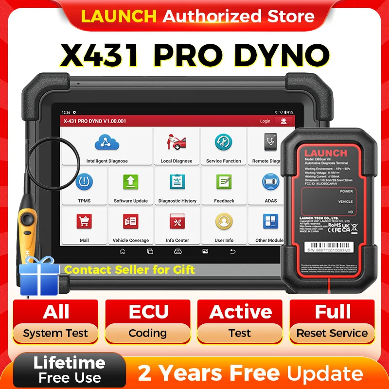 NEW LAUNCH X431 PRO DYNO Car Diagnostic Tools OBD2 Scanner Diagnost Auto Automotive Car Scan Autoscanner Diagnosis 2 Year Update