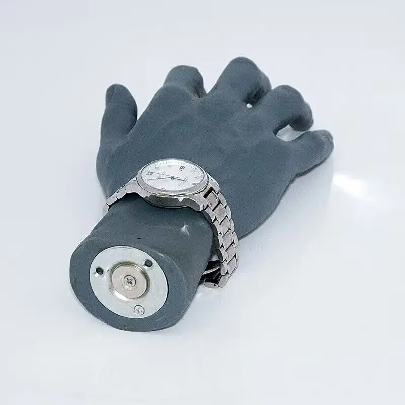 PVC Simulation Male Mannequin Dummy Hand Model for  Glove Jewelry Watch Ring Display Magnet Can Be Equipped on The Bottom