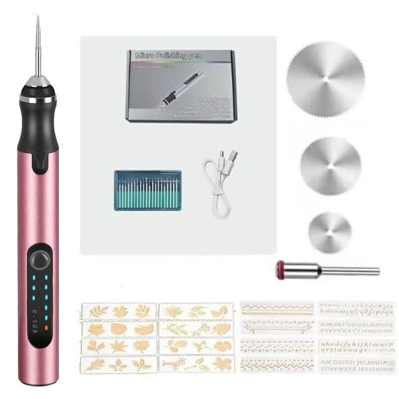 4.2V Cordless Mini Grinder – 5000-18000RPM Electric Engraving Pen, Rotary Tool for Jewelry & Metal (Wireless Micro Drill)