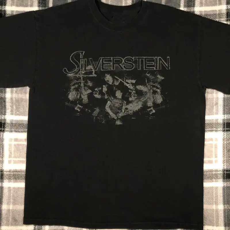 

Редкая черная футболка Silverstein Band из 100 хлопка, размеры от S до 4Xl