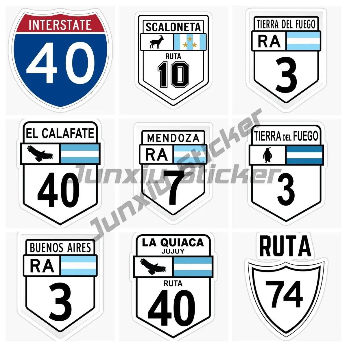 ARGENTINA EL CALAFATE MENDOZA LA QUIACA 3 7 10 40 Car Stickers Occlusion Scratch Cute Car Accessories Trunk Laptop Decor Decals