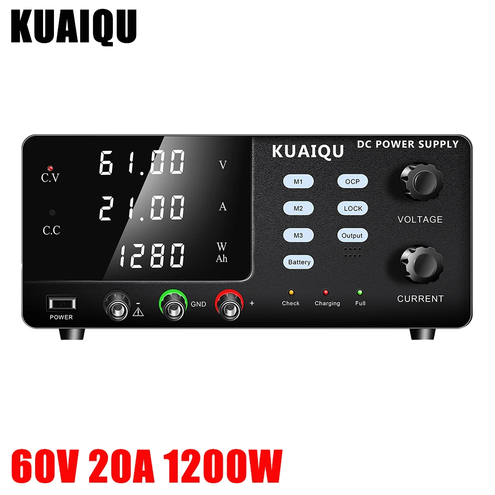 

KUAIQU R-SPS6020C 60 В 20 А стабилизатор напряжения источник питания постоянного тока ремонт мобильных телефонов заводское покрытие электролитический OCP