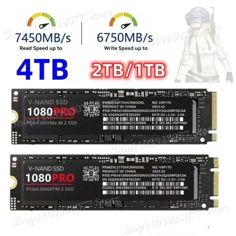 2024 M.2 1080 pro 2TB 1TB 2280 Hard drive disk NVME 2.5 inch ssd TLC 5600MB/s internal Solid State Drives for laptop and desktop