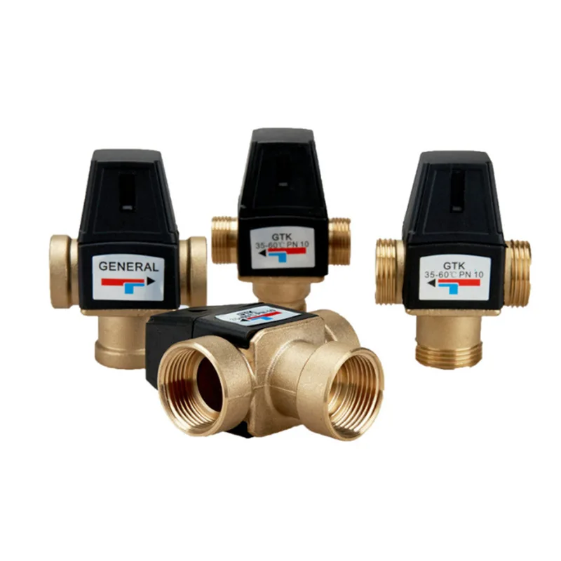 صمام خلط ثرموستاتي نحاسي، صمام ترموستاتي لسخان المياه بالطاقة الشمسية، صمام خلط تسخين الأرضية #5