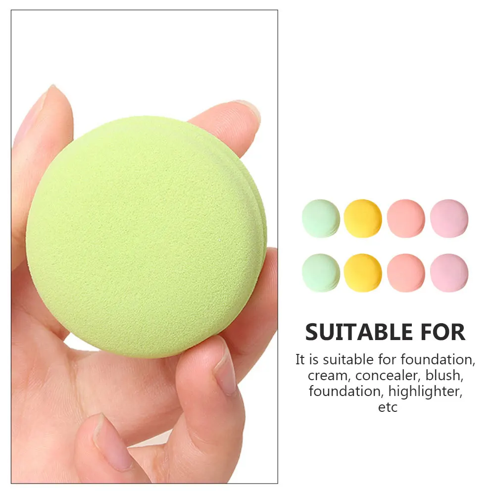 8 pçs maquiagem puff dupla face seco molhado cosméticos aplicador feminino beleza fornecimento pó puff para fundação creme blush iluminador