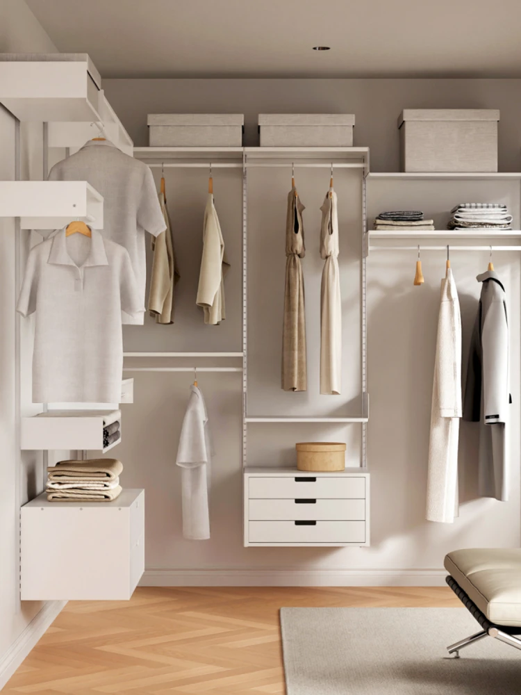 Cloakroom Bedroom Open Shelf Small Unit Wall Free Combination Coat Rack Storage Rack