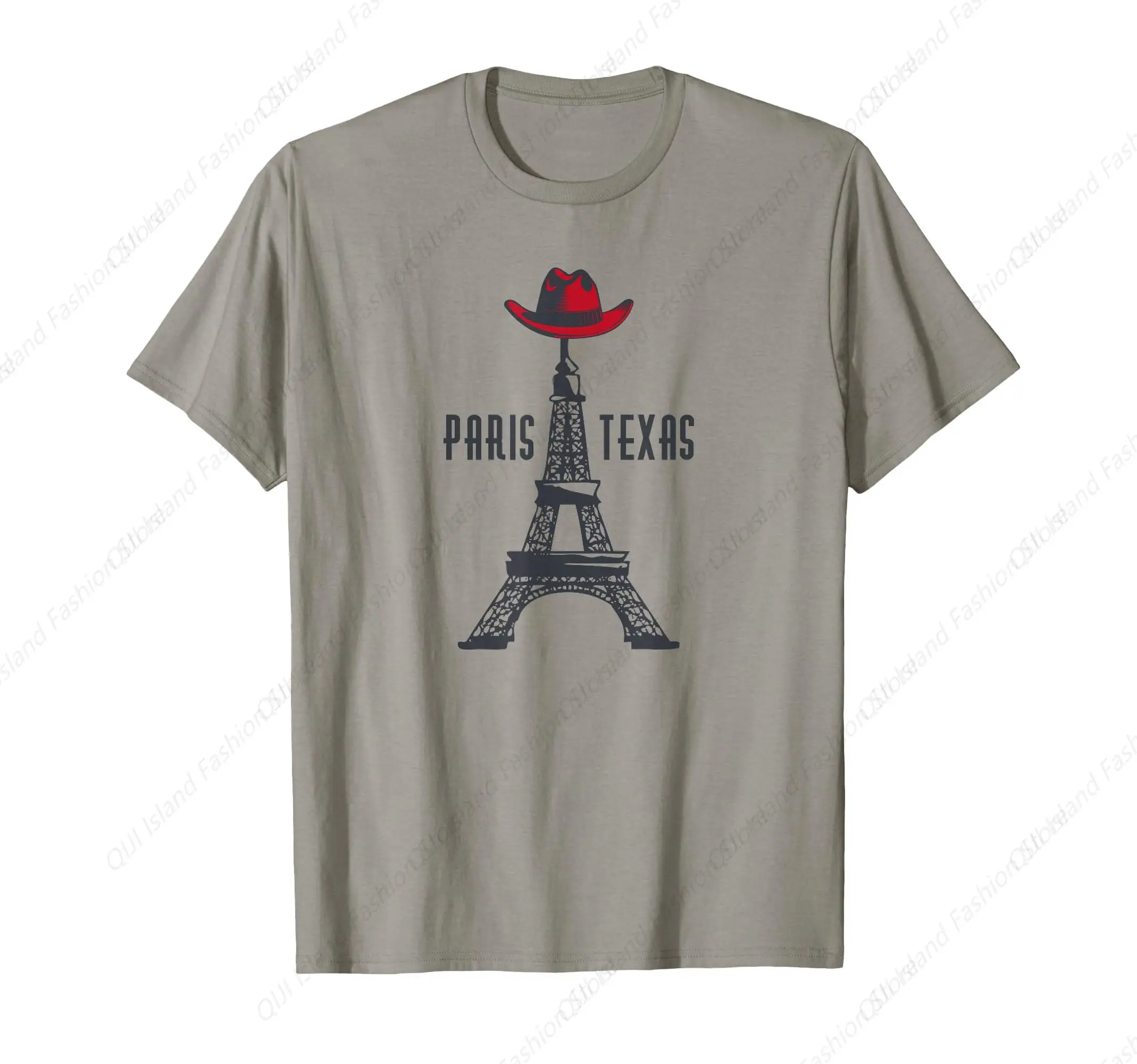 

Paris Texas T-shirt Eiffel Tower with Cowboy Hat T-Shirt