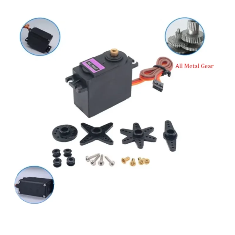 MG996R 180 Degree 4.8-6.0V Digital Servo with Metal Gear for Futaba JR 1/8 1/10 RC Car Helicopter Robot Boat Arduino UNO DIY