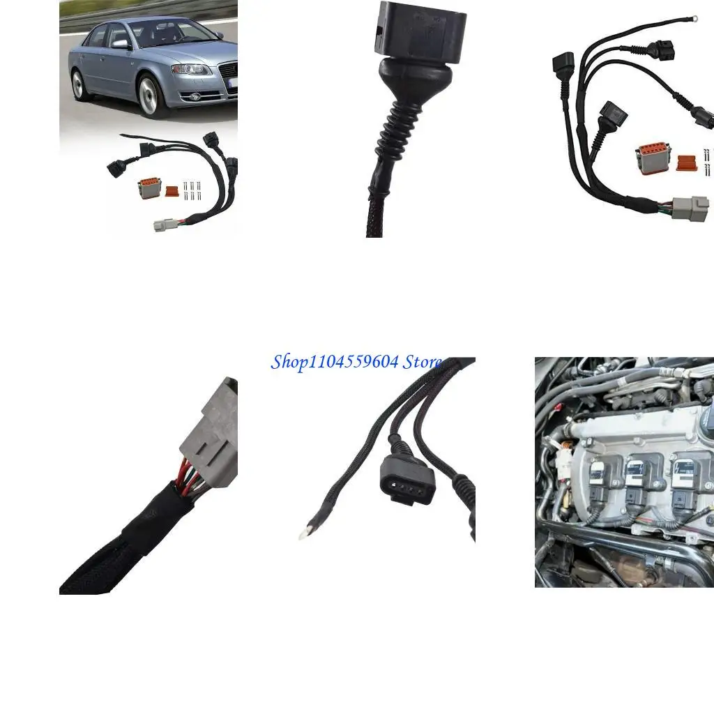 

12QM Car Ignition Connector Wire Harness Compatible-for 1.8T Turbocharged 034-701-0004 06B998018T NP-18WHKIT 0347010004