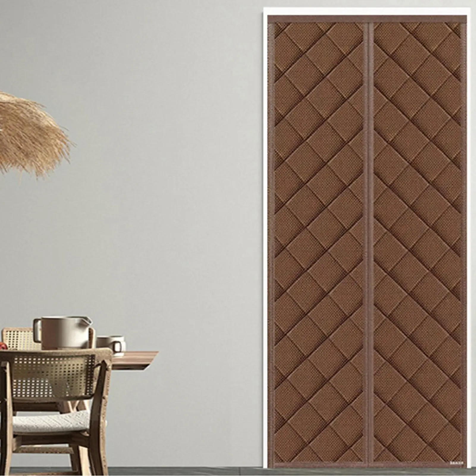 Door Insulation Cover Magnetic Pet-Friendly Thermal Door Curtains Magnetic For Kitchens Doorway Bedrooms Nursery Bedroom Home