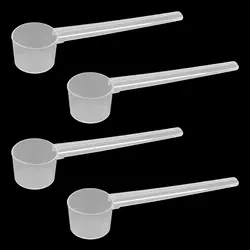 10Pcs 5ML Plastic Measuring Spoons Teaspoon Reusable Scoop Coffee Scoops for Canisters, Liquids Powders Kitchen Cooking Tool