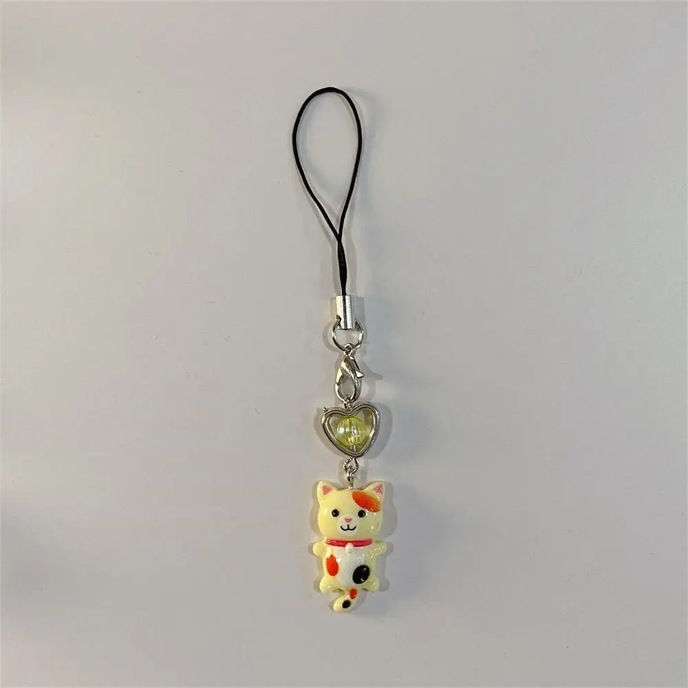 Cat Pendant Cat Phone Strap Bag Decor Anti Lost Cellphone Chain Phone Lanyard Keychain Key Ring Y2K Phone Charm Women Girls