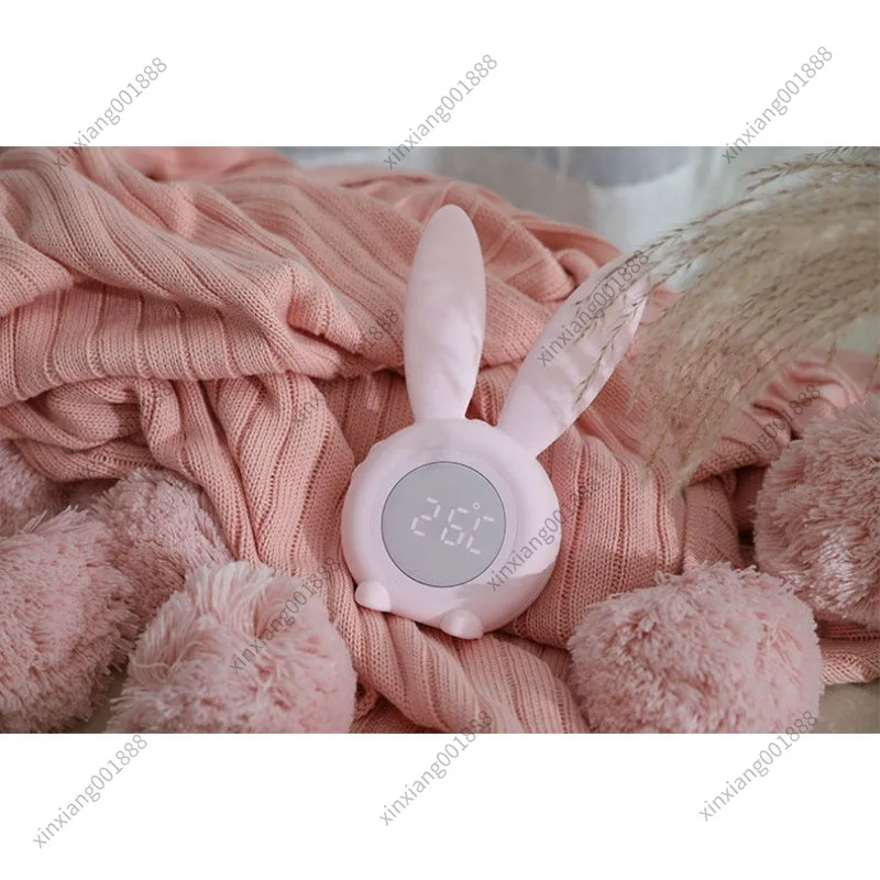 For Cute Bunny Smart Alarm Clock 2026 New Student Kids Girls Silent Wake Up Timer Night Light