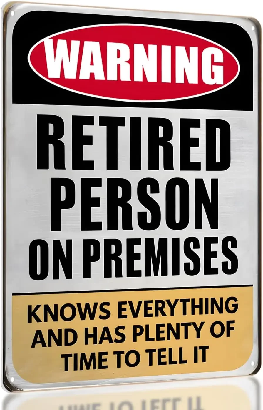 Funny Retirement Gifts For Men – Mens 2025, Retired Men, Happy Party Decorations, Vintage metal sign, Best By Opix Design