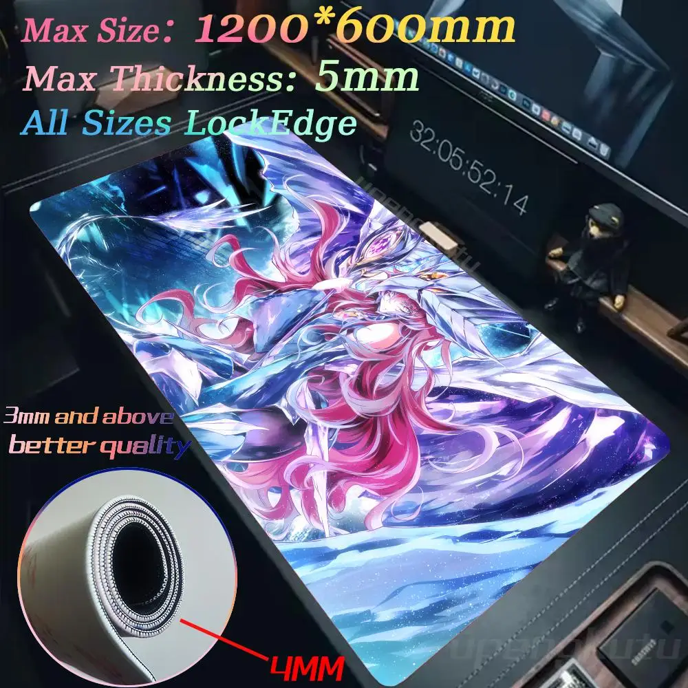 Mouse Pink art Pad Non-Slip Kawaii Rubber DIY games computer Edge locking pk control AnimeYu_Gi_OhS Desk accessories 1200x600