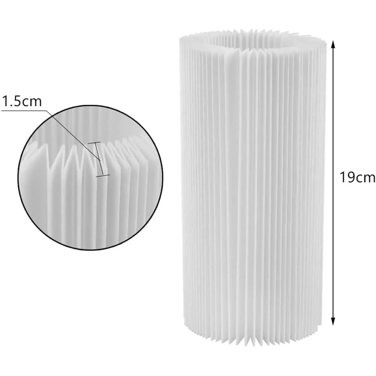 ABJS 9Pack Pool Filter Paper Replacement for Resusable Pool Filter for Above Ground Pools with Pump and SPA Pool Filter Paper