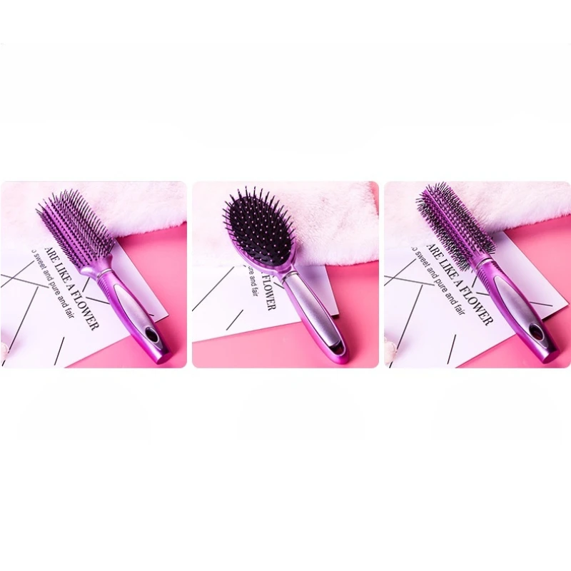 3PCS Set Salon Air Cushion Detangle Hair Brush Roller Curling Comb 9 Row Tooth Styling Hairbrush Daily Hair Care Massage Tools