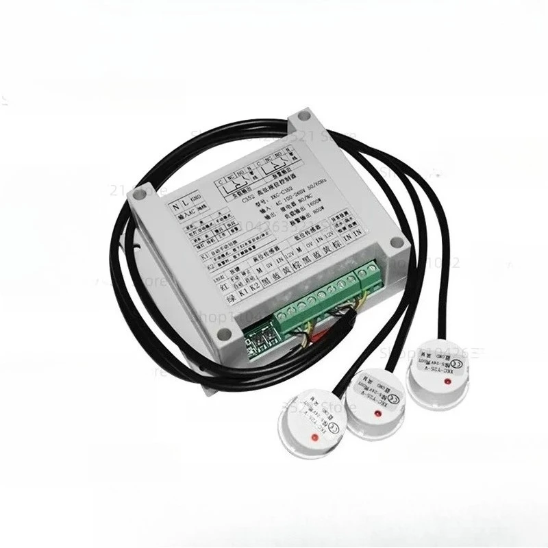 Controlador de nível alto e baixo c352, válvula de interruptor flutuante do tanque, relé plc, sensor de nível de água com módulo sensor sem contato 1/2/3