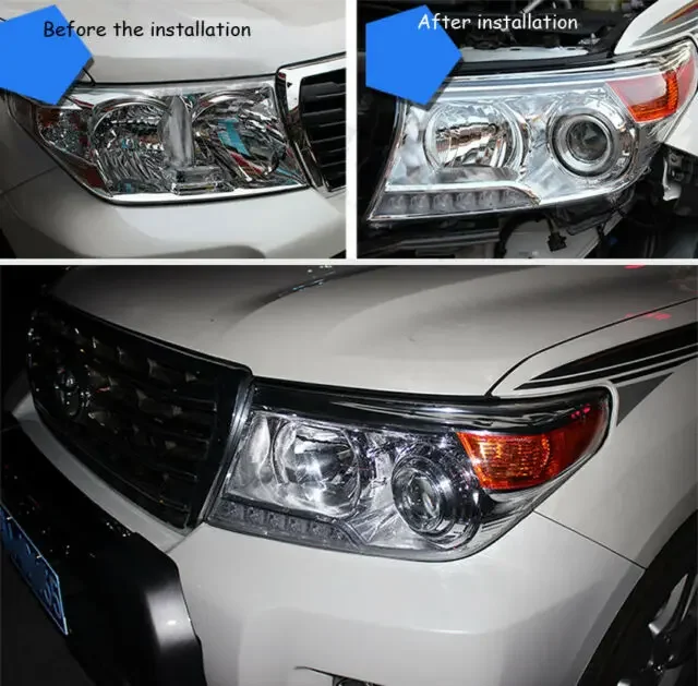 2pcs Fit For Toyota Land Cruiser LC200 2008-2015 High quality Front LED Head Light Lamp Replace Assy