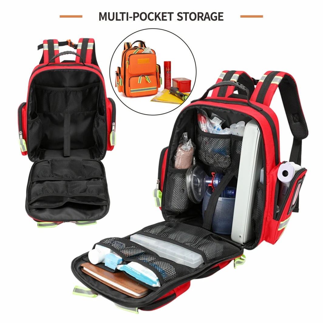 

Многофункциональный аварийный рюкзак для выживания - автомобильная аптечка, набор для пожарной безопасности, домашний медицинский комплект, из ткани Оксфорд, водонепроницаемый