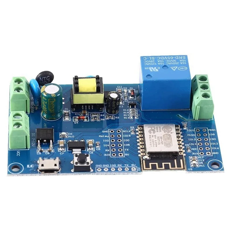 

Розничная продажа, релейный модуль переключателя ESP8266 с Wi-Fi, релейный модуль переключателя с задержкой, 90-250 В переменного тока/12 В постоянного тока, стандартное дистанционное управление