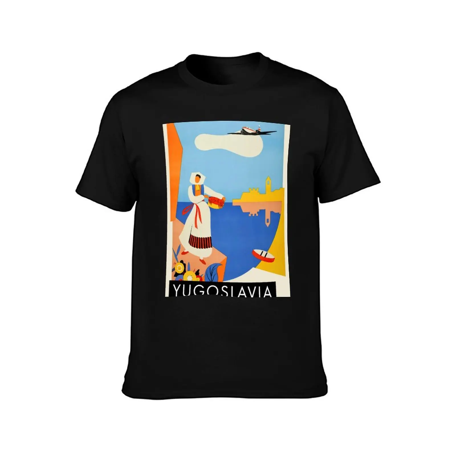 Yugoslavia, 1952 — ?Hi-Res retro travel poster T-Shirt Sports Basic Short Sleeve T-Shirt