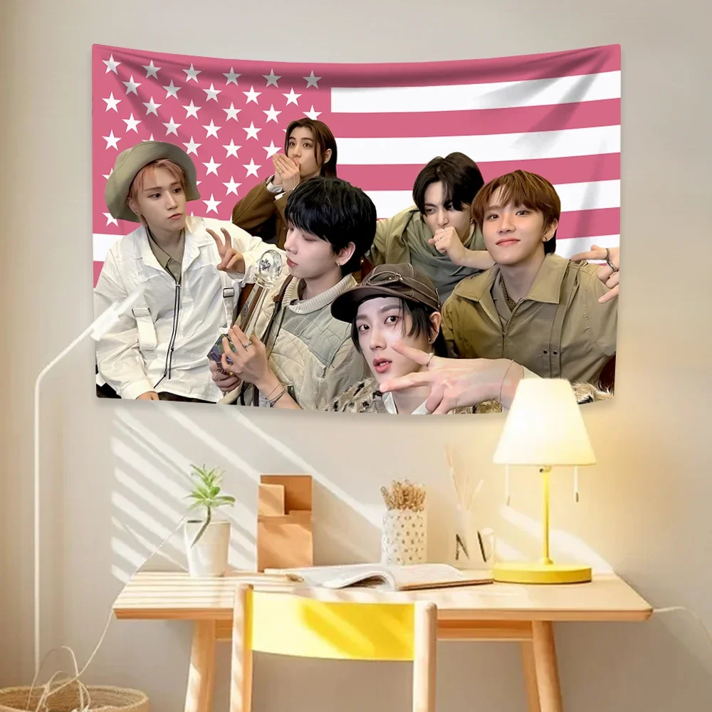 Kpop Boy Group نسيج Nextdoors العلم الأمريكي البوليستر ديكور المنزل الجدار الشنق غرفة نوم النوم خلفية الحفل راية المشجعين هدية #3